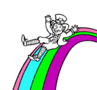 Dibujo Duende en el arco iris pintado por karen