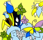 Dibujo Fauna y flora pintado por cueco
