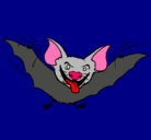 Dibujo Murciélago con la lengua fuera pintado por laura