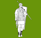 Dibujo Soldado romano pintado por manolo_
