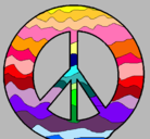 Dibujo Símbolo de la paz pintado por Luana