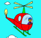 Dibujo Helicóptero pintado por ale