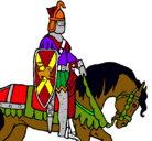Dibujo Caballero a caballo pintado por gael 