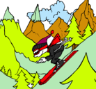 Dibujo Esquiador pintado por tito