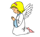 Dibujo Ángel orando pintado por angeldeclara