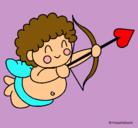 Dibujo Cupido pintado por ian