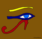 Dibujo Ojo Horus pintado por ci