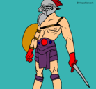 Dibujo Gladiador pintado por alex