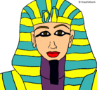 Dibujo Tutankamon pintado por Chucheria
