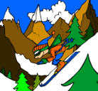 Dibujo Esquiador pintado por jenni
