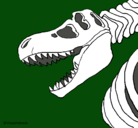 Dibujo Esqueleto tiranosaurio rex pintado por MARCO