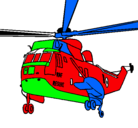 Dibujo Helicóptero al rescate pintado por sebatian