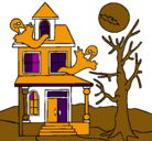 Dibujo Casa fantansma pintado por rodrigo