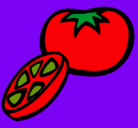 Dibujo Tomate pintado por DANNIA