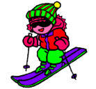 Dibujo Niño esquiando pintado por mahira