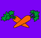 Dibujo zanahorias pintado por julieta