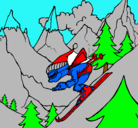 Dibujo Esquiador pintado por robertosonic