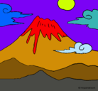 Dibujo Monte Fuji pintado por yazmin......