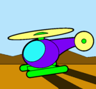 Dibujo Helicóptero pequeño pintado por ale