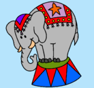 Dibujo Elefante actuando pintado por jaumec