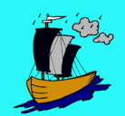 Dibujo Barco velero pintado por roger