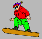 Dibujo Snowboard pintado por edelmiro