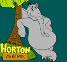 Dibujo Horton pintado por obran