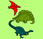 Dibujo Tres clases de dinosaurios pintado por ANTONuyugty¿778i