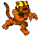 Dibujo Jugador tigre pintado por ivan
