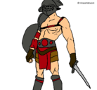 Dibujo Gladiador pintado por david