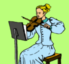 Dibujo Dama violinista pintado por aiai