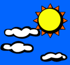 Dibujo Sol y nubes 2 pintado por abner