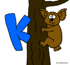 Dibujo Koala pintado por K