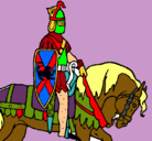 Dibujo Caballero a caballo pintado por villalon