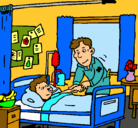 Dibujo Niño hospitalizado pintado por fabiana