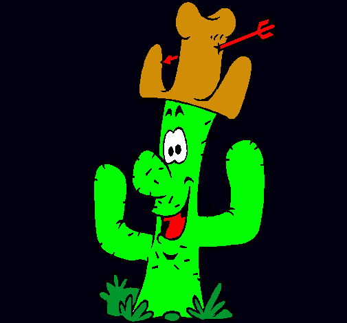 Cactus con sombrero