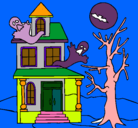 Dibujo Casa fantansma pintado por nallely