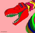 Dibujo Esqueleto tiranosaurio rex pintado por ANAILA