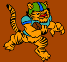 Dibujo Jugador tigre pintado por sisu