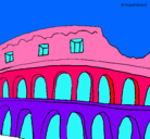 Dibujo Coliseo pintado por selene