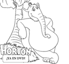 Dibujo Horton pintado por pau