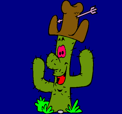 Cactus con sombrero