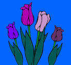 Dibujo Tulipanes pintado por claudia