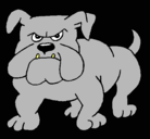 Dibujo Perro Bulldog pintado por andrea