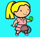 Dibujo Chica tenista pintado por mara