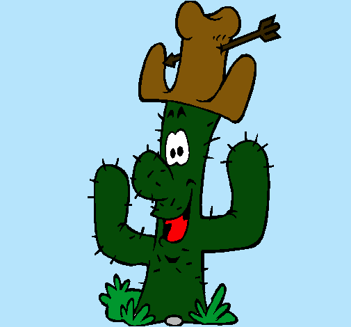 Cactus con sombrero