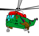 Dibujo Helicóptero al rescate pintado por nestor