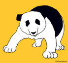 Dibujo Oso panda pintado por auxirqmiresgonzales