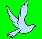 Dibujo Paloma de la paz al vuelo pintado por emita