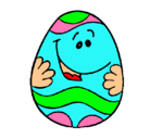 Dibujo Huevo de pascua feliz pintado por pepa